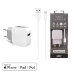 undefined Key Laddare Iphone/ipad + Lightning Kabel - Mfi Vit