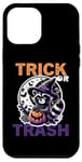 Coque pour iPhone 12 Pro Max Trick or rather Trash, Costume drôle de raton laveur 2024 Halloween