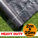 2m X 20m Ground Cover Fabric Landscape Garden Weed Control Membrane Heavy Duty