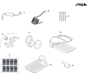 Alimentateur Externe 4 Ah ORIGINALE STIGA A5000 RTK Robot Tondeuse 118204159/0