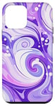 iPhone 12 mini Swirl Purple Color Illustration Pattern Abstract Art Case