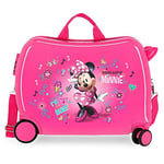 Disney Minnie Stickers Valise Enfant Rose 50x38x20 cms Rigide ABS Serrure à combinaison 34L 2,1Kgs 2 roues Bagage à main