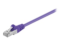 Goobay - Nettverkskabel - Rj-45 (Hann) Til Rj-45 (Hann) - 1.5 M - Sf/Utp - Cat 5E - Formstøpt, Uten Hindringer - Purpur