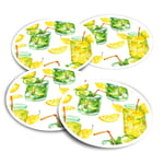 4x Round Stickers 10 cm - Lemon & Lime Drink Lemonade  #24550