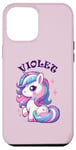 Coque pour iPhone 12 Pro Max Motif licorne violet pour fille