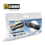 Ammo by Mig Mig7305 Drybrush Set Metallic Colours