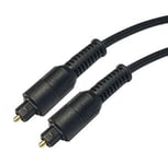 Câble de connexion fibre optique Toslink vers Toslink de 2 m, idéal pour transmettre de l'audio numérique de haute qualité. Parfait pour votre système audio ou votre divertissement à domicile.