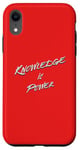 iPhone XR Knowledge is Power Typografic Case