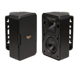 Klipsch CP-4T, 70/100 Volt, sort Vegghøyttaler med brakett, ute/inne, par