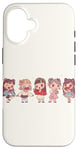 iPhone 16 Cute Manga Chibi Girls In Different Moods Case