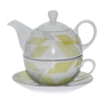 Petite théière égoïste en porcelaine blanche et anis 0.25 l