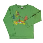 Småfolk Long-sleeved top with bear  Moss Green | Grön | 5-6 years