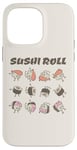 Coque pour iPhone 14 Pro Max Mignon Kawaii Rouleau de Sushi Dessin animé Dessin animé Japonais Nourriture Anime