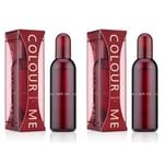 Colour Me Dark Red Perfume for Men and Women. 100ml Eau de Parfum Luxury Fragrance - Mens & Ladies Perfume, Long Lasting Perfume and Aftershave by Milton-Lloyd (Pack of 2)