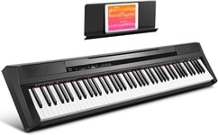 Piano Numérique Électrique 88 Touches Semi-Lestées, Compact Clavier Touches Lourdes Fullsize Pour Débutant Avec Pédale (Noir Classique, Dep-10)