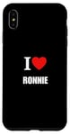 Coque pour iPhone XS Max Mignon I Love Heart Ronnie Parents Wife Husband Valentine