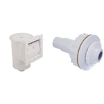 Gre AR100 - Skimmer pour Piscine Standard + buse de refoulement de Couleur Blanche & AR503 - Bouche D'impulsion pour piscines Démontables