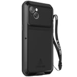 Coque Love Mei pour iPhone 14 Intégrale Antichoc Antichute Etanche Noir