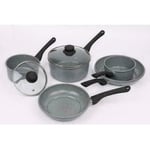 5-Pcs Forged Carbon Steel Ceramic Non-Stick Saucepan & Frying Pan Set