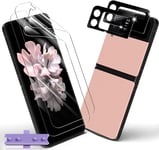 Protection Écran [Non-Verre Trempé] Pour Galaxy Z Flip 3 Et Galaxy Z Flip 3 Verre Trempé Caméra Arrière Protecteur [2+2 Pièces],Tpu Flexible Protection Écran Pour Galaxy Z Flip 3