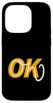 Coque pour iPhone 14 Pro Université Varsity-Gold Oh, OK Varsity-Gold