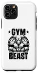 Coque pour iPhone 11 Pro Gym Beast Bull Haltérophilie Citation Gym Fitness