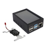 Boîtier ABS pour Raspberry Pi 3 B Plus,écran tactile TFT LCD 3.5x480,moniteur d'affichage GPIO,boîtier pour Raspberry Pi 4 modèle B 3B + 3B,320 pouces - Type for Pi 4 Fan