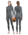 MeetHoo Thermal Underwear for Women, Winter Warm Base Layer Compression Set, Fleece Lined Long Johns Running Skiing