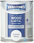 Johnstones - Quick Dry Gloss Primer Undercoat - Brilliant White - Water Based -