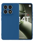 Foluu Coque conçue pour Xiaomi 14T 2024, Coque de téléphone en Silicone Antichoc avec [Doublure en Microfibre Douce Anti-Rayures] pour Xiaomi 14T 2024 (Bleu)