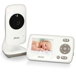Alecto DVM-71 Babyphone avec caméra - Visiophone Bebe Longue Portée Moniteur Bébé avec Caméra Vidéo Orientable - Video Baby Monitor Extensible avec DVM-71C - Fonction VOX - Blanc