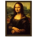 Leonardo Da Vinci Mona Lisa Vintage Classic Painting A4 Artwork Framed Wall Art Print