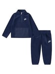 Nike Infants Boys Lifestyle Essential 1/2 Zip Tracksuit - Navy, Navy, Size 18 Months