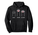 rock paper scissors cat paws Pullover Hoodie