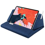 MoKo Tablet Pillow Stand, Soft Bed Pillow Holder, Fits up to 11" Pad, Fit with iPad 10.2" 2019, iPad Air 3 2,iPad 10.2, iPad Pro 11, Mini 5 4 3, Galaxy Tab S6/ S7/ S9/ S9+, Navy Blue