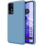 Tumundosmartphone Silicone Liquid Ultra Soft Case for TCL 40 R 5G Blue