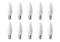 Lot 10 ampoules LED flamme E14 250lm 2.2W = 25W Ø3.5cm Diall blanc neutre