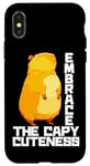 Coque pour iPhone X/XS Embrassez le jeu de mots Capybara Capy-Cuteness pour les visiteurs du zoo