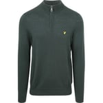 Sweat-shirt Lyle And Scott  Lyle   Scott Half Zip Pull Laine Merinos Vert Foncé