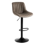 Youhauchair Tabouret Bar, Tabouret de Bar Pivotants avec Dossier, Chaise de Bar Réglable en Cuir PU, Tabourets de Bar Moderne, Brun