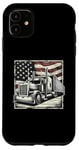 iPhone 11 Semi-Trailer Trucker Big Rig American Flag Truck Driver Case