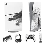 playvital Autocollant pour ps5 Slim Console Digital Edition Sticker Skin pour ps5 Slim,Kit d'Autocollants Accessoires pour ps5 Manette pour ps5 Télécommande&Casque&Station de Charge-Dragon Mistborn