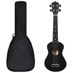 Sopranukulele med väska för barn sopran svart 23"