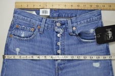 NEW LEVIS 501 High raw rise JEANS W25 L26 size 6 8 womens ladies 36200-0138 CROP