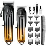 VGR Cordless Hair Clippers Set Beard Trimmer Men - T Blade - Electric Hair Cutting Machine Kit for Head Haircut or Grooming - USB-C Battery Rechargeable