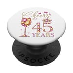 Félicitations à la reine de 45 ans, 45 ans, 45e anniversaire PopSockets PopGrip Adhésif