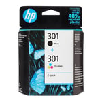 HP 301 Black and Colour Combo Pack Ink Cartridges for ENVY 5530