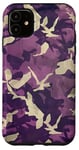 Coque pour iPhone 11 Violet abstrait Floral Frogskin Ozark Timber Duck Camo