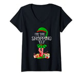 Womens Matching Family Group I'm The Shopping Elf Christmas V-Neck T-Shirt