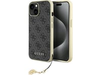 Guess Guess Guhcp15sgf4ggr Iphone 15 6.1" Szary/Grey Hardcase 4G Charms Collection